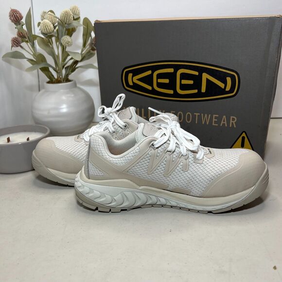 Keen Utility Dillon Carbon Toe Sneakers Work and Safety Silver Birch Women's 6 W - Picture 6 of 11